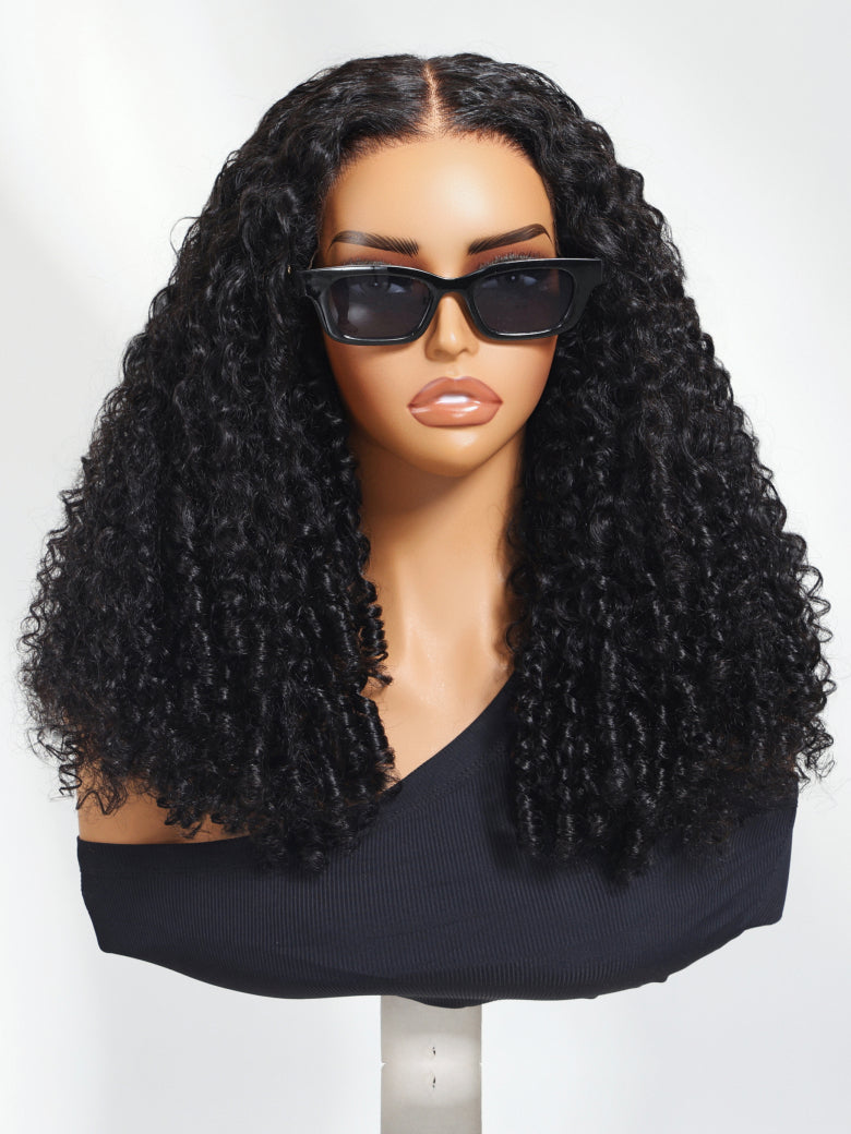 Sunber Pre-Styled Finger Coils Wig 7x5 Bye Bye Knots Glueless Spiral Curls Water Curly Hair Twist Out At The End Put On and Go Human Hair Wigs
