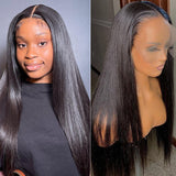 Sunber Soft and Silk Straight Full Lace Wig With 180% Density Human Hair Wig For Women