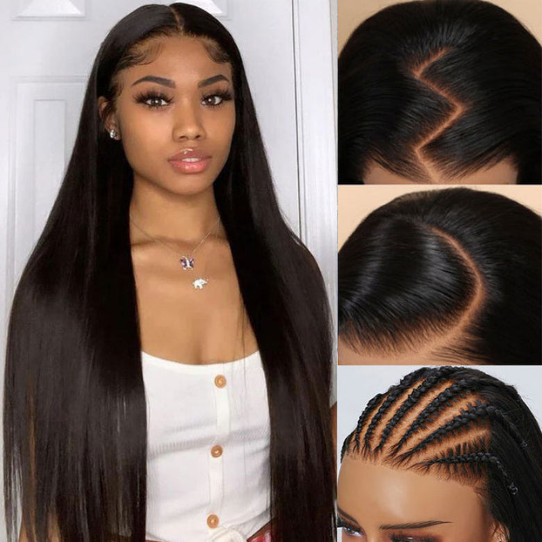 Sunber Soft and Silk Straight Wig 13x4 Pre Everything Lace Front Wigs Human Hair Wig With Pre Cut