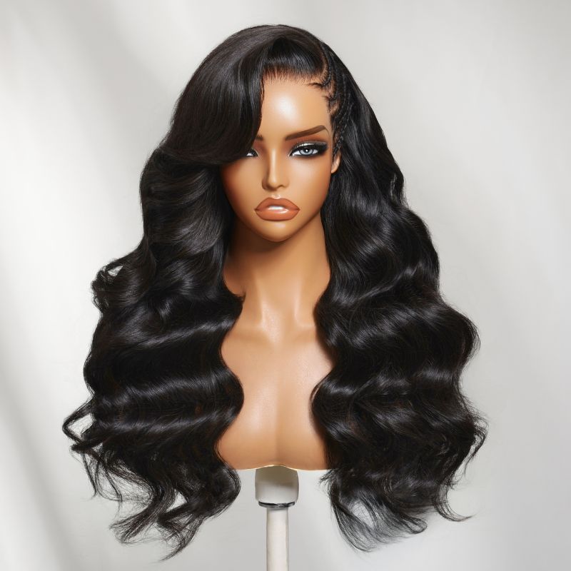 Sunber 13x4 Pre Everything Cassie Inspired Side Part Braids Lace Frontal Wig With Invisi Drawstring