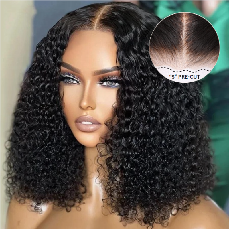 Extra 50% OFF | Sunber Curly 7×5 Bye Bye Knots Pre-Cut Lace Wigs Lace Closure Pre-Plucked Hairline Human Hair