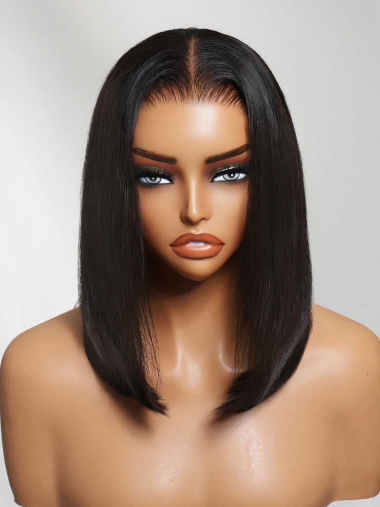 Sunber 7x5 No Slip Pre-Cut Lace Blunt Cut Straight Bob Wig With Elastic Drawstring Flash Sale