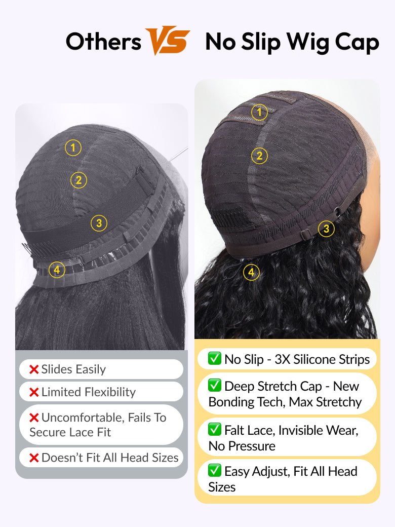 Sunber Water Wave Bye Bye Knots Put On And Go Wig 100% Human Hair Natural Black Wig Vip Member Flash Sale President&