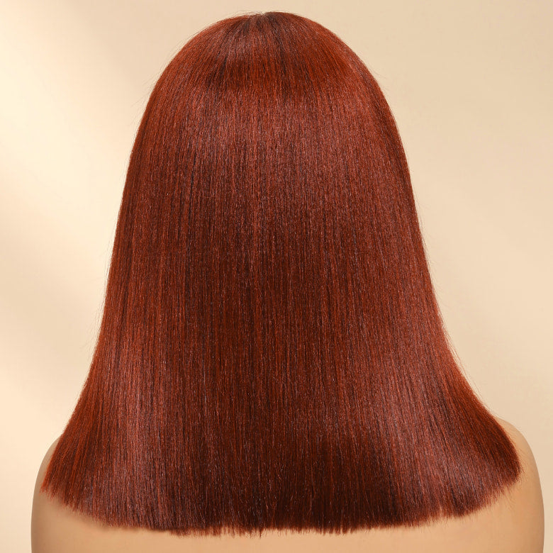 7x5 Bye Bye Knots Reddish Brown Yaki Straight