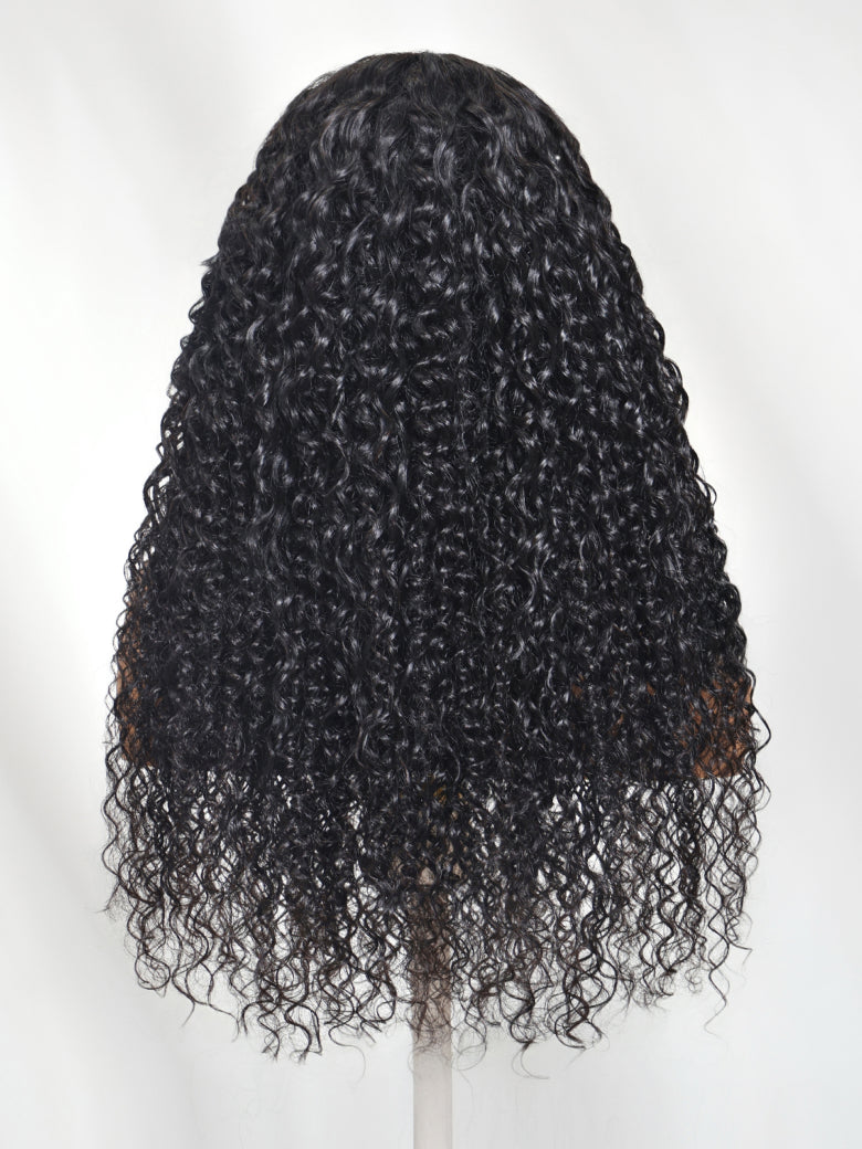 Sunber 180% Density 7x5/ 13x4 Pre-Everything Lace Frontal Wig Water Wave & Curly Mixed Human Hair Wigs With Invisi Drawstring