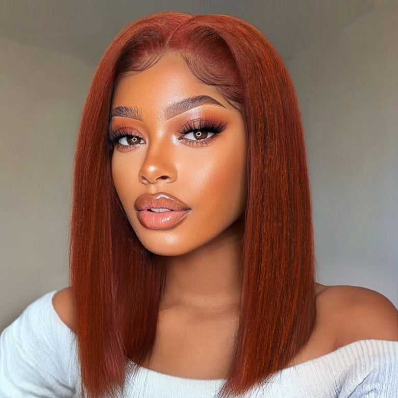 7x5 Bye Bye Knots Reddish Brown Yaki Straight