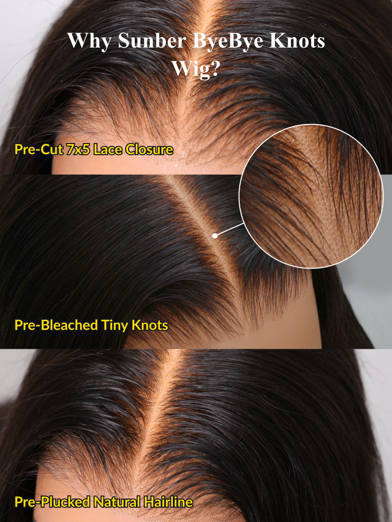 Sunber Pre-Styled Finger Coils Wig 7x5 Bye Bye Knots Glueless Spiral Curls Water Curly Hair Twist Out At The End Put On and Go Human Hair Wigs