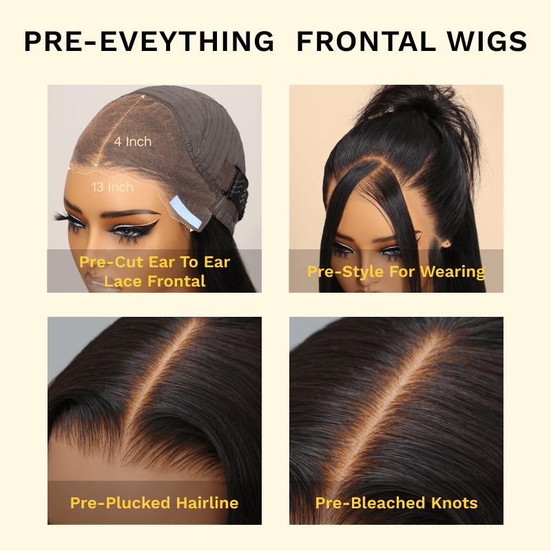Flash Sale Sunber Affordable Pre-plucked Lace Frontal Wigs Body Wave Human Hair Glueless Pre-cut Lace Closure Wig