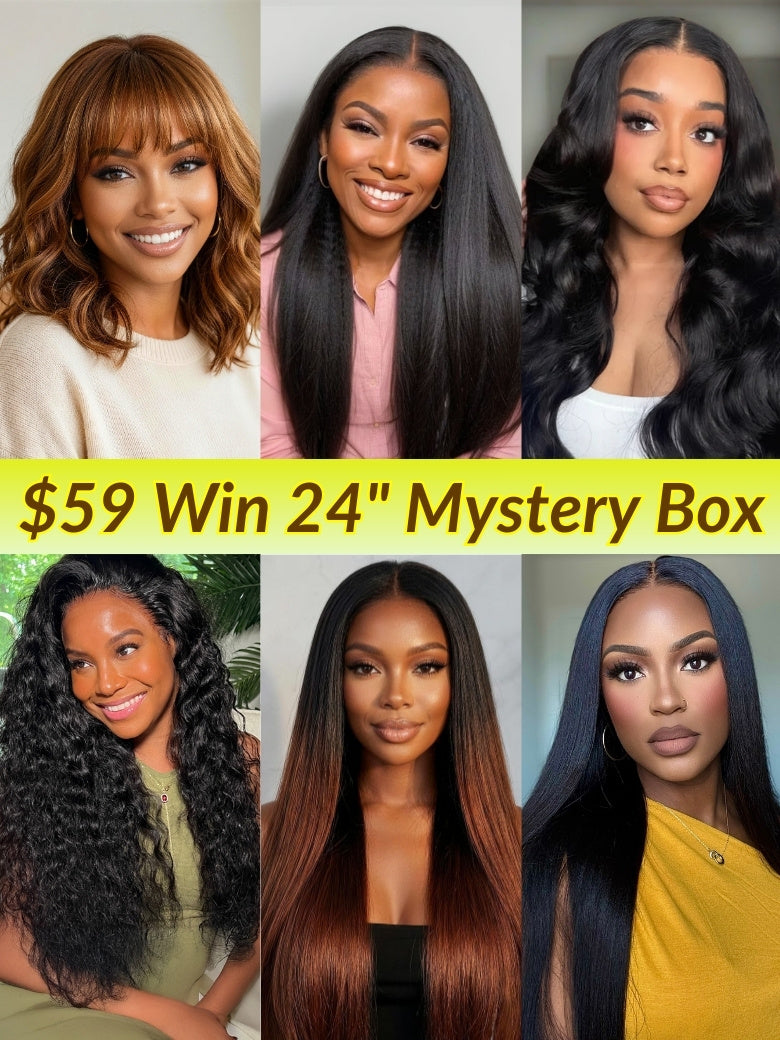 Sunber $59 Mystery Box Win 24inch Loose Wave 13x4 Pre Everything Lace Frontal Wig Flash Sale