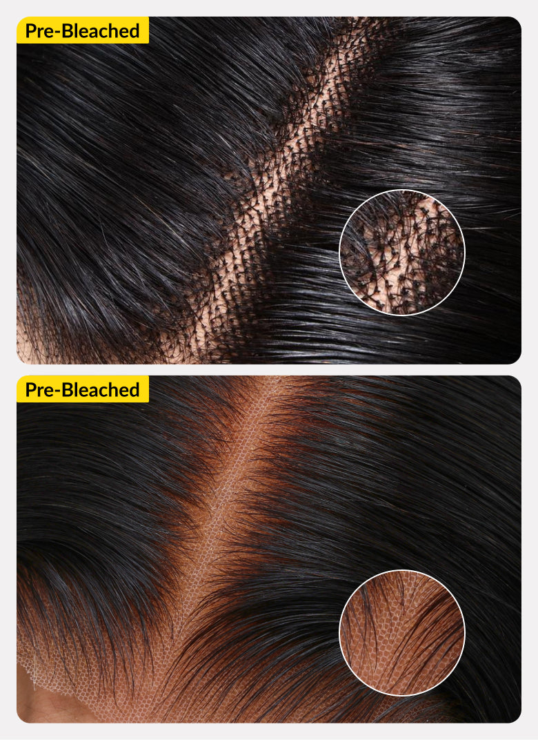 Sunber Salt And Pepper Brown Hair With Blonde Highlights 7x5 Pre Cut Lace Short Straight Bob Wig Flash Sale