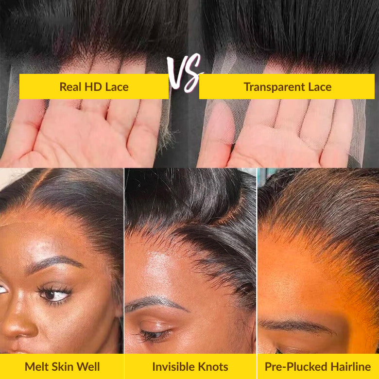 Sunber Affordable 7x5/13x4 Bye Bye Knots Body Wave HD Pre-cut Lace Wig With Invisi Drawstring Flash Sale