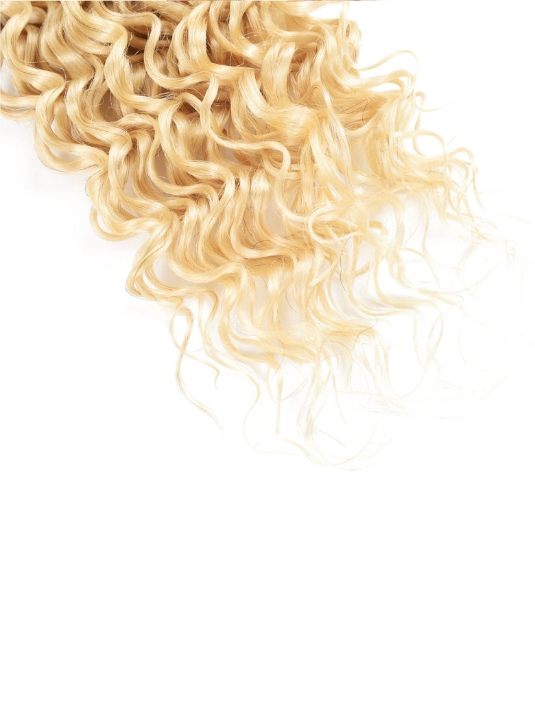 Sunber Hair 613 Blonde Deep Wave 3PCS With 4X4 Lace Closure 100% Virgin Human Hair Weaves