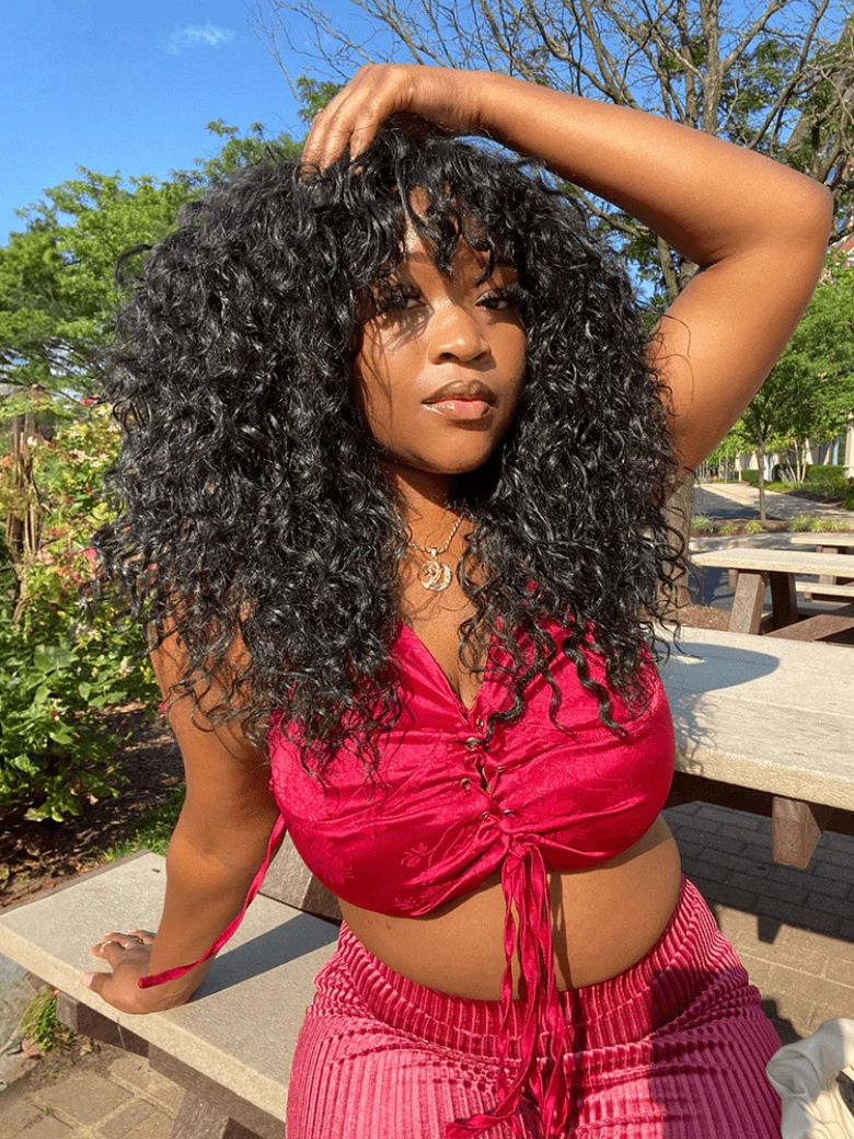 Bouncy Curl 4x1 Lace Part Wig