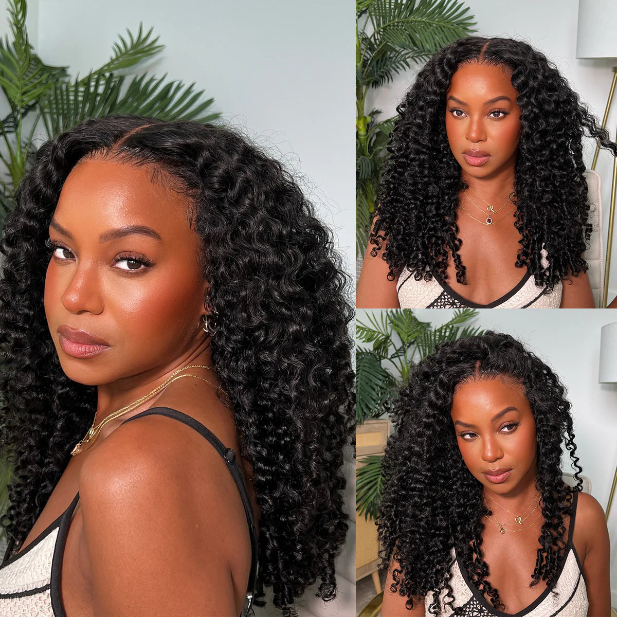 Sunber Pre-Styled Finger Coils Wig 7x5 Bye Bye Knots Glueless Spiral Curls Water Curly Hair Twist Out At The End Put On and Go Human Hair Wigs