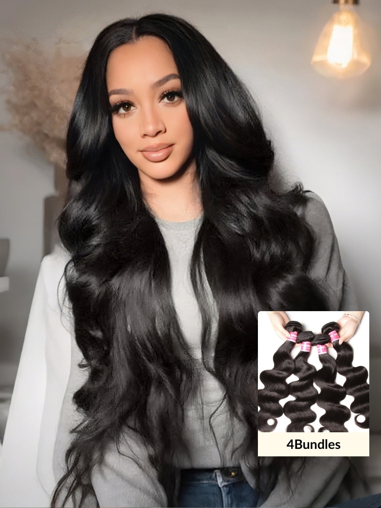 Sunber Hair New Remy Hair Malaysian Body Wave Bundles 4pcs/lot-100% Unprocessed Human Hair