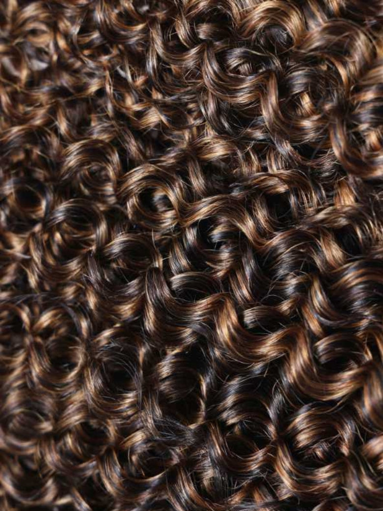 Sunber Hair Brown Balayage Highlight Jerry Curly 4 Bundles Human Virgin Hair Weave