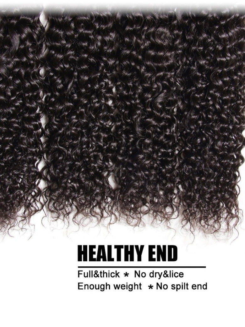 Sunber Hair Malaysian Curly 4 Bundles with 1pcs Lace Closure-100% Human Hair Weave