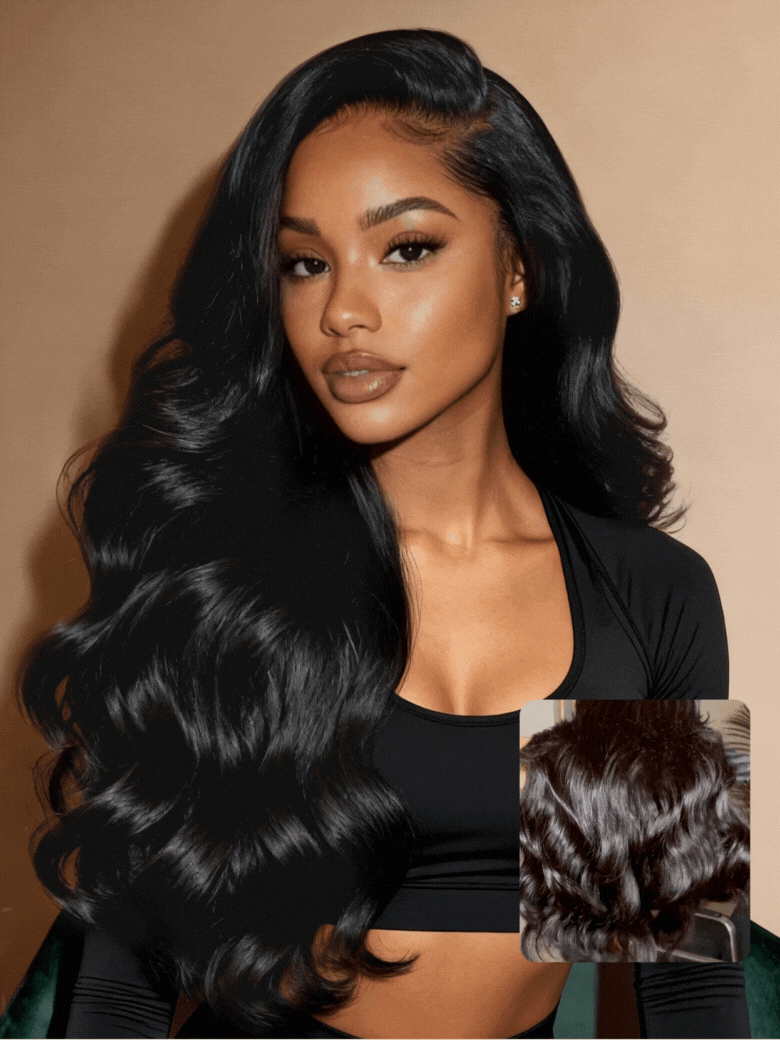 Sunber 180% Density 13x4 Pre-Everything Loose Wave Glueless Lace Frontal Wig –Feathered Style and Elastic Drawstring Flash Sale