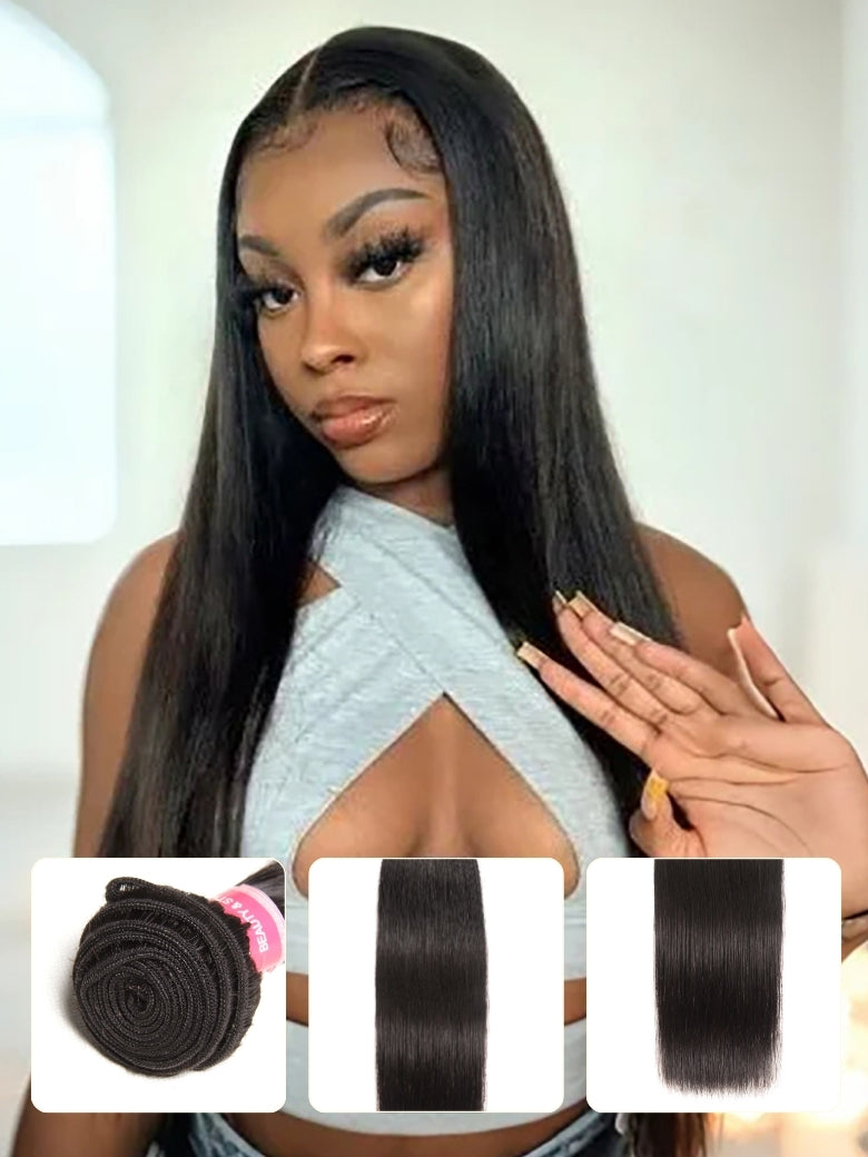 Sunber Hair Straight Hair Weave 1 Bundle 8"-30" Remy Human Hair