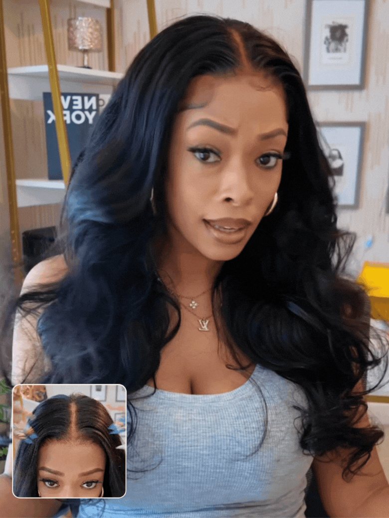 Sunber 180% Density 13x4 Pre-Everything Loose Wave Glueless Lace Frontal Wig –Feathered Style and Elastic Drawstring Flash Sale