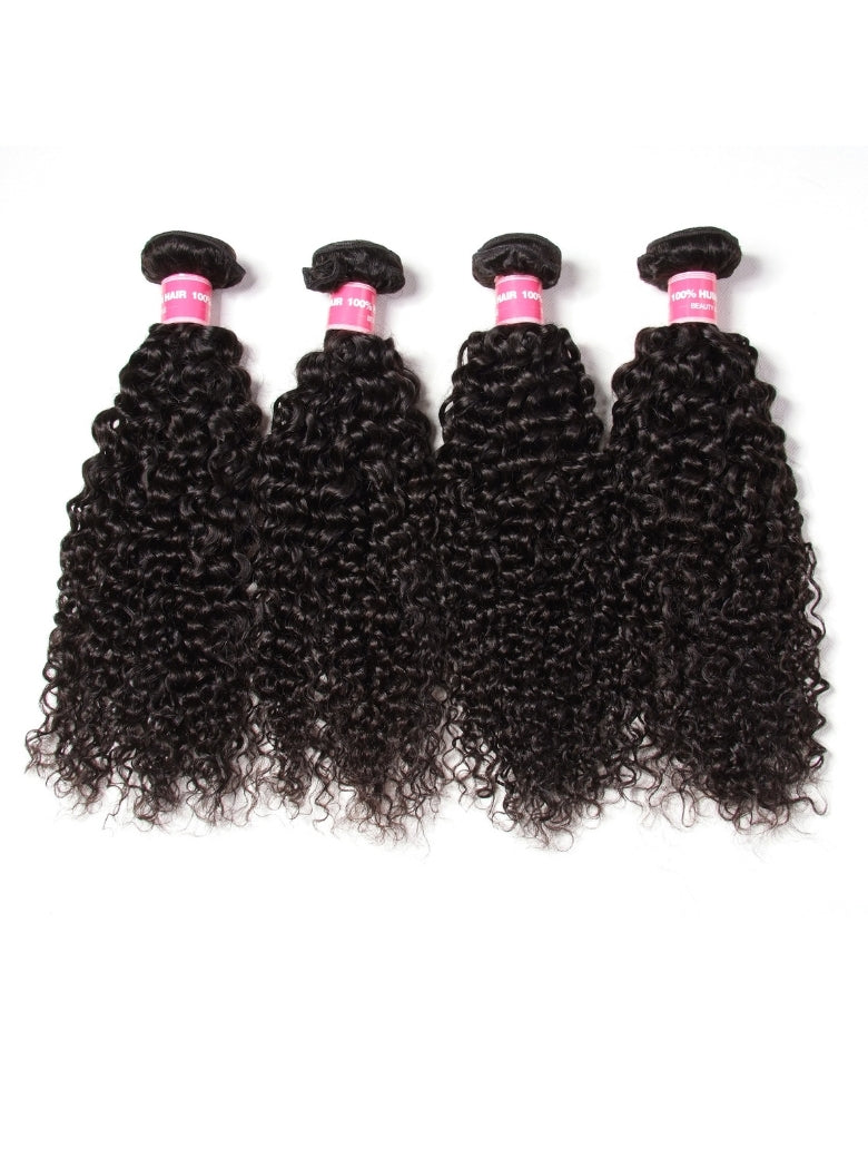 Sunber Malaysian 4 Curly Hair Bundles Weaves-New Remy Human Hair Bundles