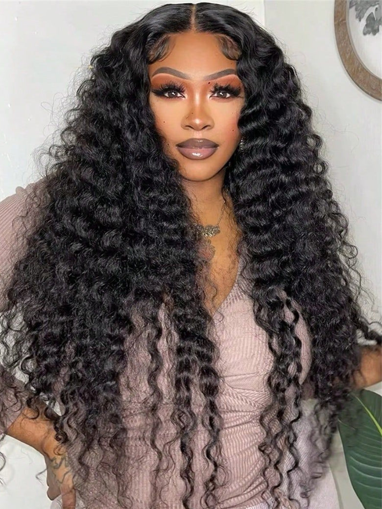 Sunber Hair New Remy Hair Peruvian Deep Wave 3 Bundles 100% Human Hair Weave