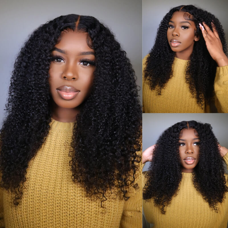 Extra 70% Off | Sunber 4C Kinky Curly Human Hair Lace Wigs 7x5 Bye Bye Knots