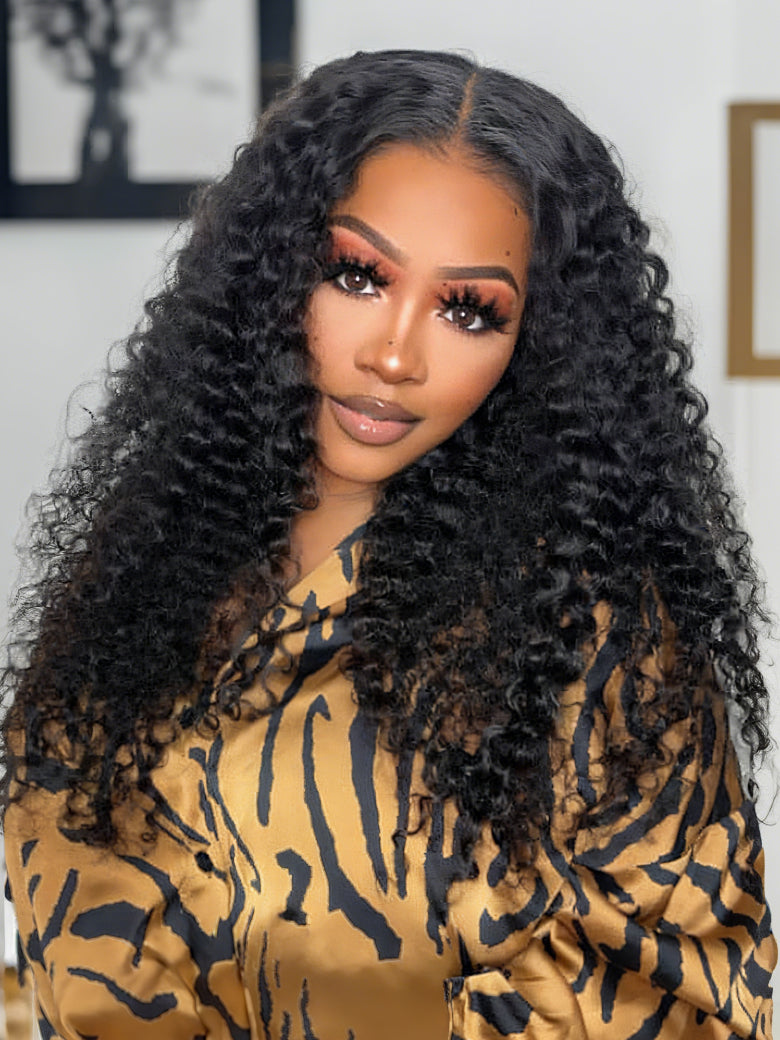Extra 70% OFF | Sunber Curly 7×5 Bye Bye Knots Pre-Cut Lace Wigs Lace Closure Pre-Plucked Hairline Human Hair