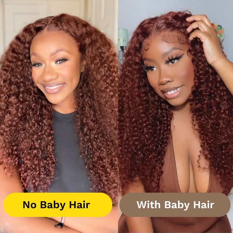 Sunber Reddish Brown Jerry Curly 7×5  Bye Bye Knots Wig Glueless 13×4 Pre-Everything Frontal Human Hair