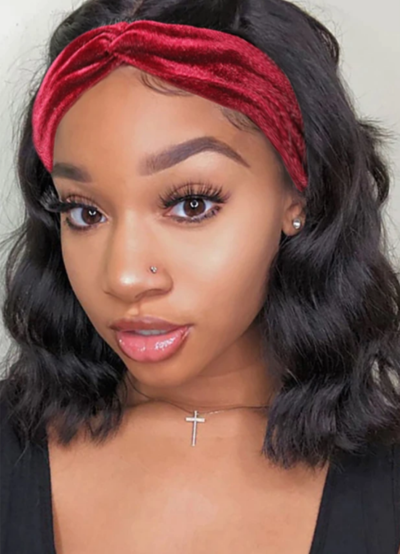 Bob Headband Wigs Body Wave Scarf Wigs Flash Sale Clearance Price