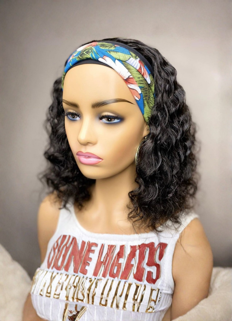 Bob Headband Wigs Body Wave Scarf Wigs Flash Sale Clearance Price