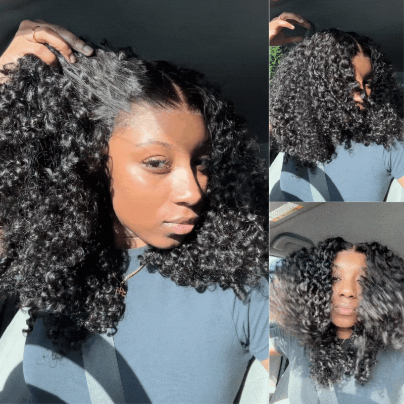 Sunber Water Wave Short Pixie Cut Virgin Human Hair Wigs Black Short Wigs Flash Sale