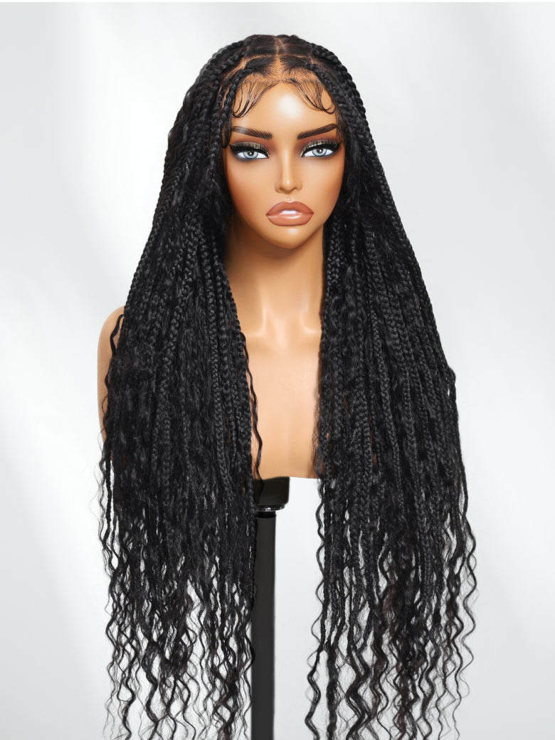 Sunber Full 360 Lace 200% Density Knotless boho box braid Wigs For Black Women Flash Sale