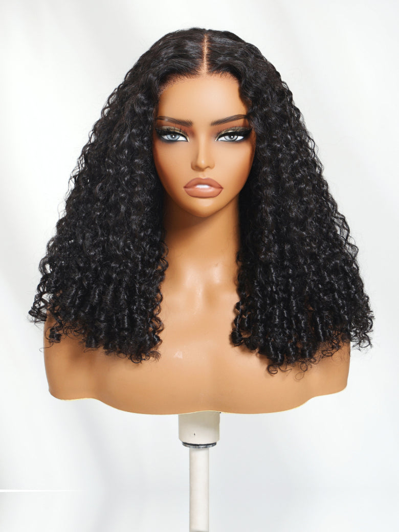 Sunber Pre-Styled Finger Coils Wig 7x5 Bye Bye Knots Glueless Spiral Curls Water Curly Hair Twist Out At The End Put On and Go Human Hair Wigs