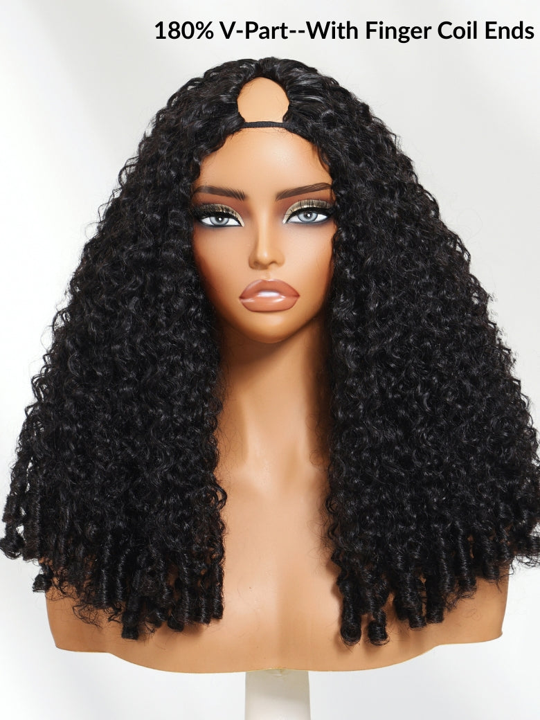 Sunber Kinky Curly 7x5 Pre Cut Lace Put On And Go Skin Melt Wigs Natural Hairline With Invisi Drawstring Flash Sale