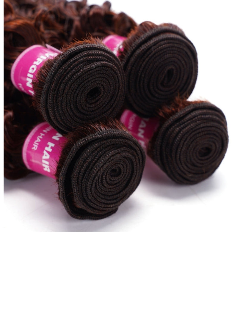 Sunber Reddish Brown Jerry Curly 100% Remy Human Hair 1 Bundle