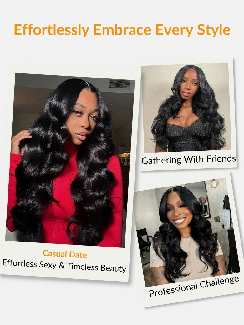 Sunber 180% Density 13x4 Pre-Everything Loose Wave Glueless Lace Frontal Wig –Feathered Style and Elastic Drawstring Flash Sale