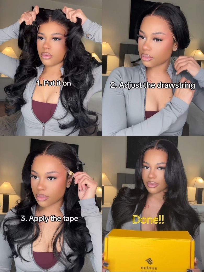 Sunber 180% Density 13x4 Pre-Everything Loose Wave Glueless Lace Frontal Wig –Feathered Style and Elastic Drawstring Flash Sale