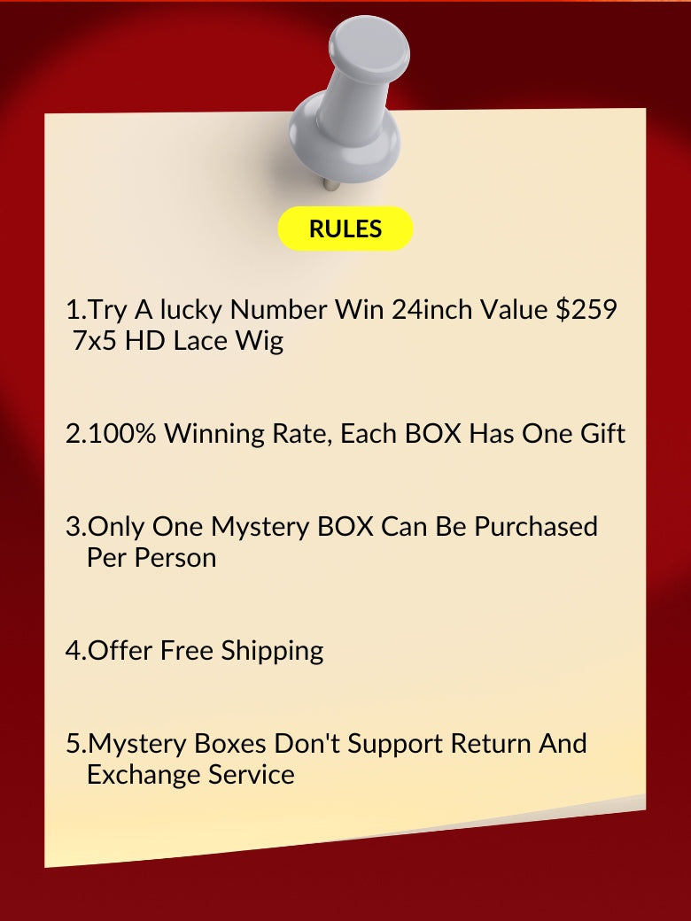 Sunber $79 Mystery Box Win24 inch 7X5 hd Lace Wig Value $259 Flash Sale