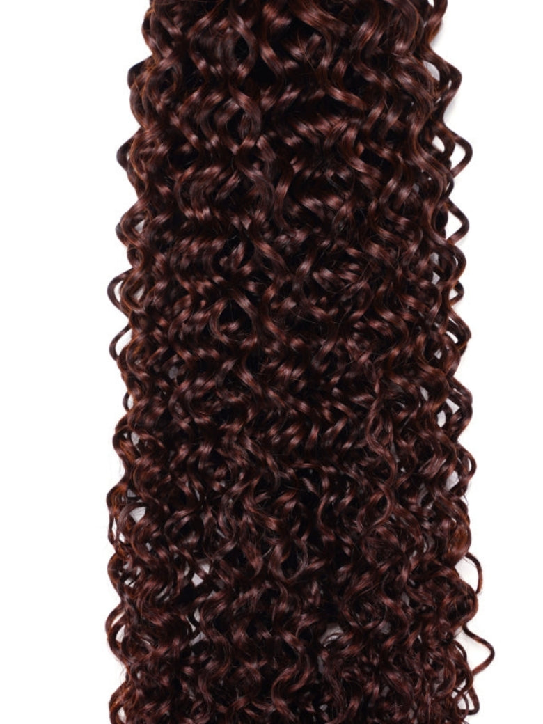 Sunber Reddish Brown Jerry Curly 100% Remy Human Hair 1 Bundle