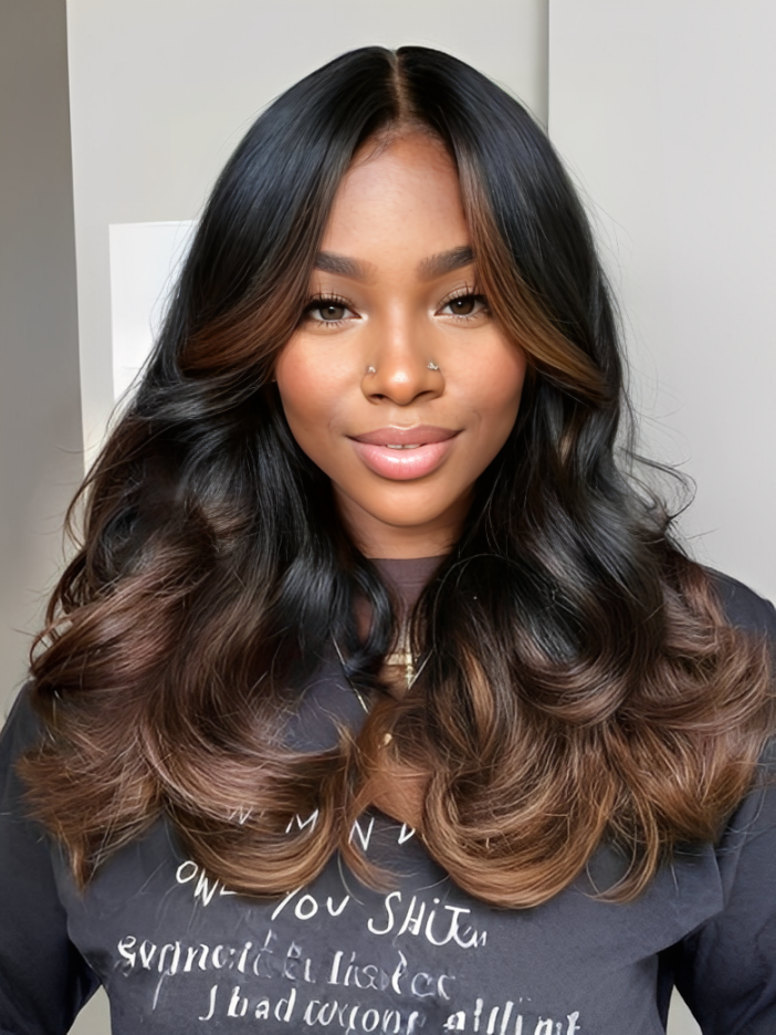 Sunber Glueless Chestnut Brown Yaki Straight Wave Wig Upgrade New V Part Wig Yaki Straight No Leave Out Protective Styles Flash Sale