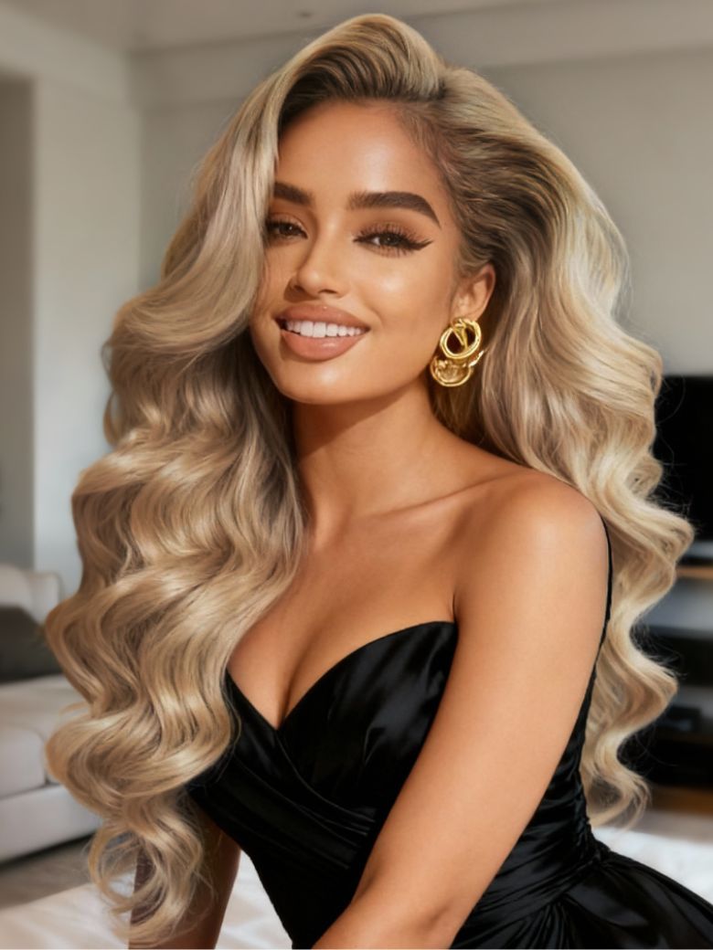 Sunber Ash Blonde Glow 13x4 Pre Everything Lace Frontal Body Wave Wig With Invisi Drawstring
