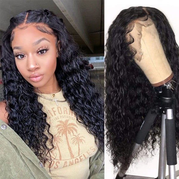 Sunber Water Wave Lace Front Wig Affordable Lightweight Human Hair Wigs