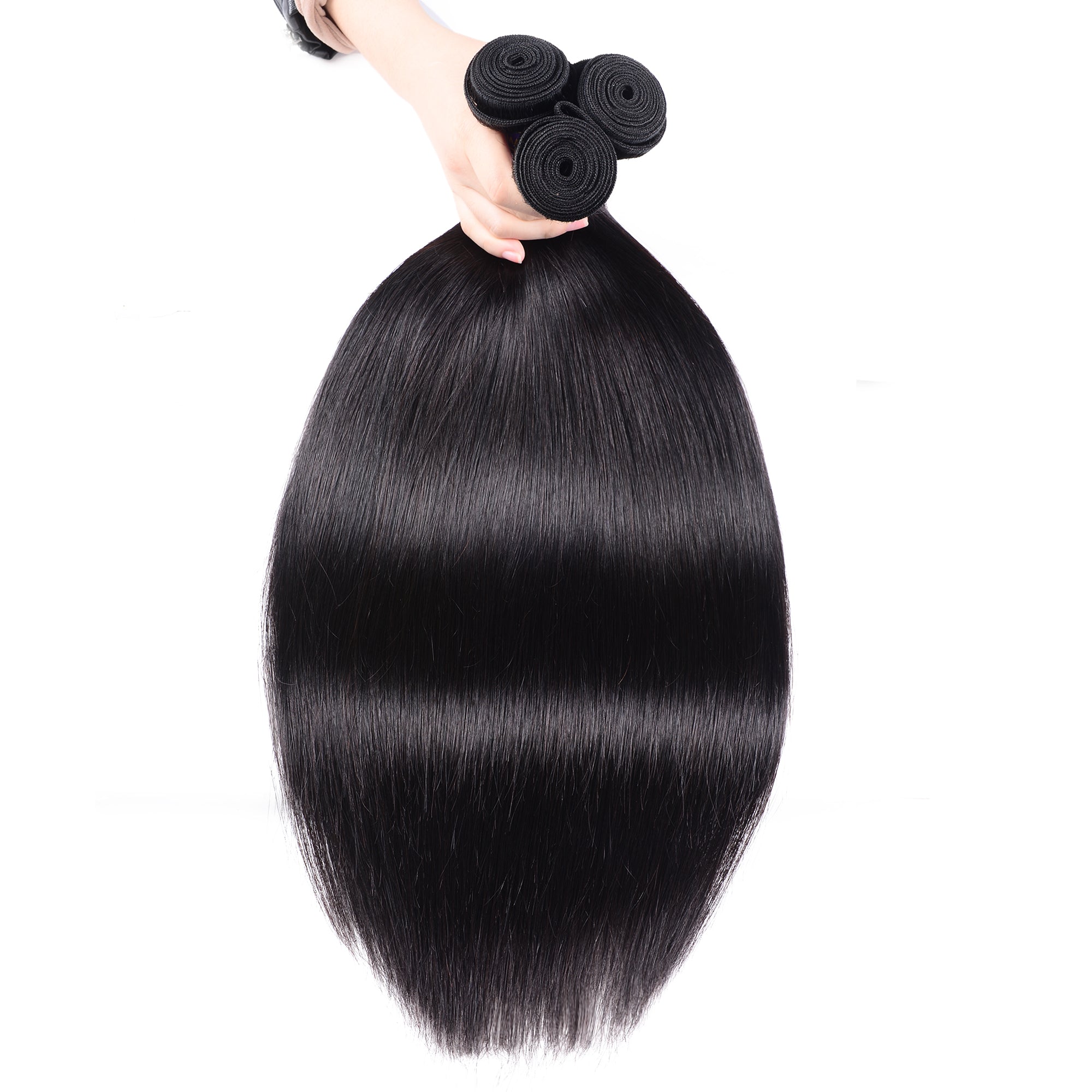 Sunber Hair Thick Peruvian Straight 1/3 Bundles Hair Weave With Remy Human Hair Extensions