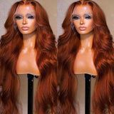 Sunber Copper Brown Body Wave 13x4 Lace Front Wigs  Pre-Plucked With Babyhair