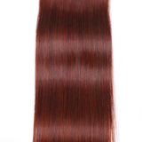 Sunber 1 Pc Reddish Brown Straight Human Hair 4x4 Free Part Lace Closure