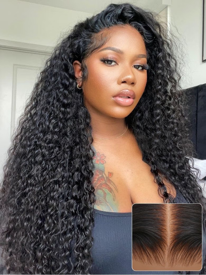 $100 OFF| Sunber Water Wave 7x5 Pre-Cut Lace Glueless Wet And Wavy Wig With Bye Bye Knots