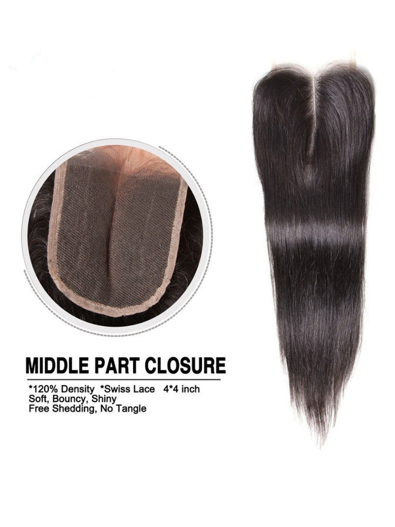 Sunber Virgin Peruvian Hair Straight Hair 4 Bundles With 4*4 Lace Closure, Hotsale Peruvian Hair Weaves