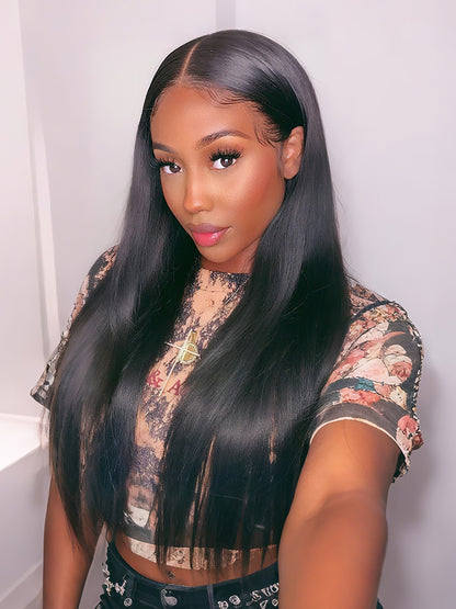 Sunber 1 Pc 5x5 HD Lace Closure Straight Hair Deep Parting Transparent Lace Closure Invisible Knots Human Hair Closure