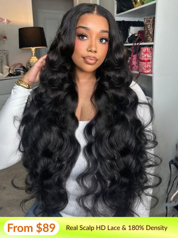 [From $89] 5x5 Real Scalp HD Lace 180% Density Body Wave Pre-cut Lace Wig Vip Member Flash Sale